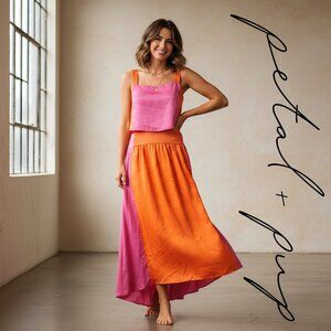 Petal & Pup Lula Set  Pink/Orange Small- Hole in top